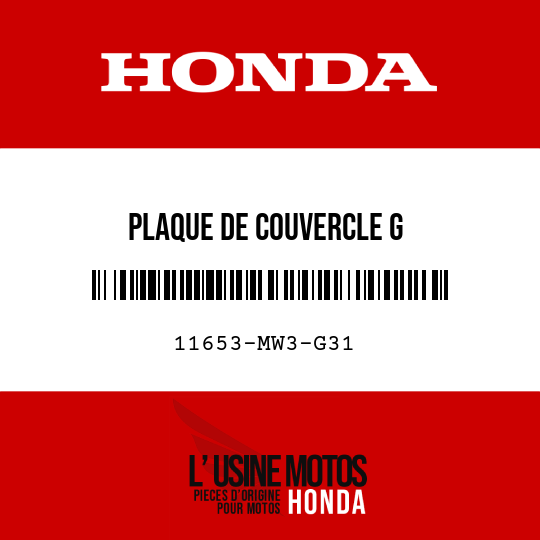 image de 11653-MW3-G31 PLAQUE DE COUVERCLE G