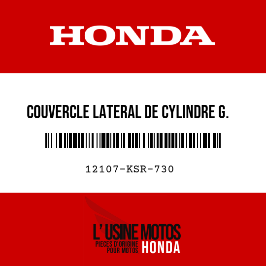 image de 12107-KSR-730 COUVERCLE LATERAL DE CYLINDRE G.