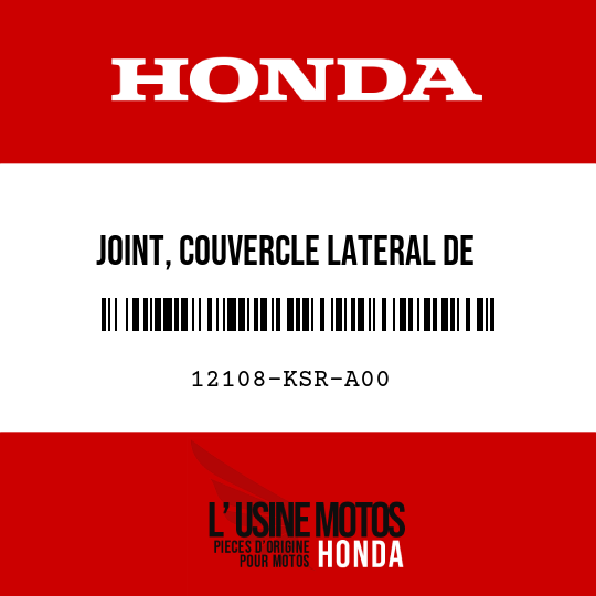 image de 12108-KSR-A00 JOINT, COUVERCLE LATERAL DE CYLINDRE D.