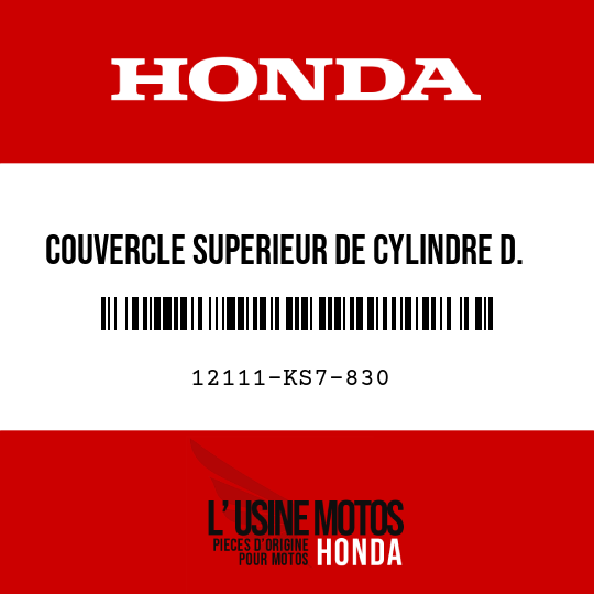 image de 12111-KS7-830 COUVERCLE SUPERIEUR DE CYLINDRE D.