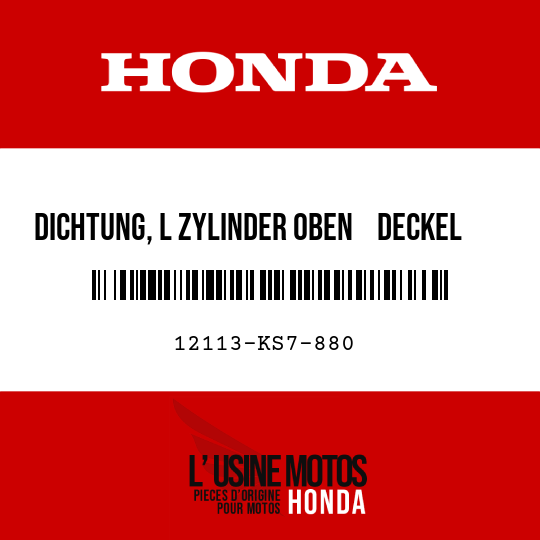 image de 12113-KS7-880 DICHTUNG, L ZYLINDER OBEN    DECKEL