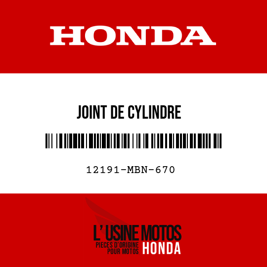 image de 12191-MBN-670 JOINT DE CYLINDRE