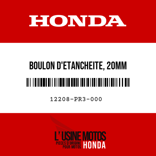 image de 12208-PR3-000 BOULON D'ETANCHEITE, 20MM