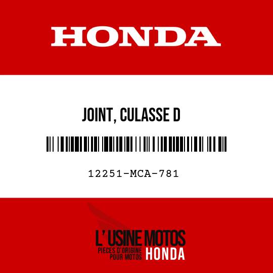 image de 12251-MCA-781 JOINT, CULASSE D