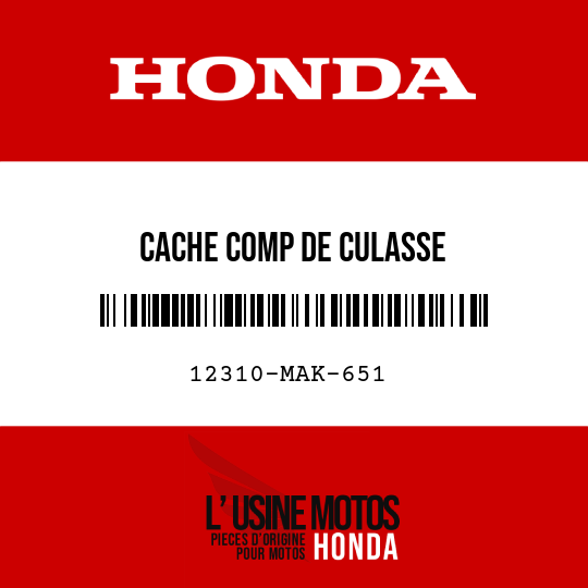 image de 12310-MAK-651 CACHE COMP DE CULASSE