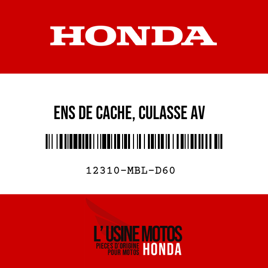 image de 12310-MBL-D60 ENS DE CACHE, CULASSE AV