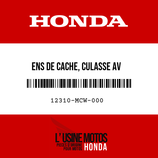 image de 12310-MCW-000 ENS DE CACHE, CULASSE AV