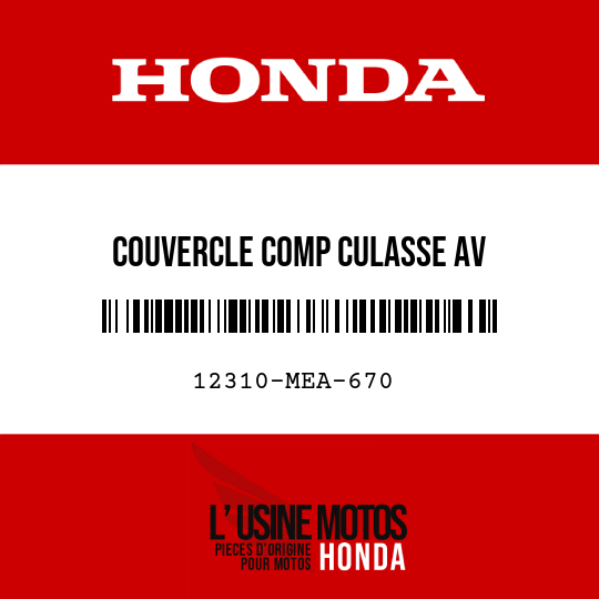 image de 12310-MEA-670 COUVERCLE COMP CULASSE AV