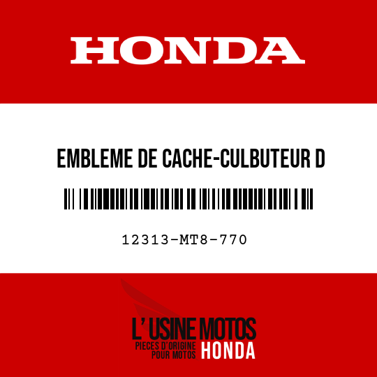 image de 12313-MT8-770 EMBLEME DE CACHE-CULBUTEUR D