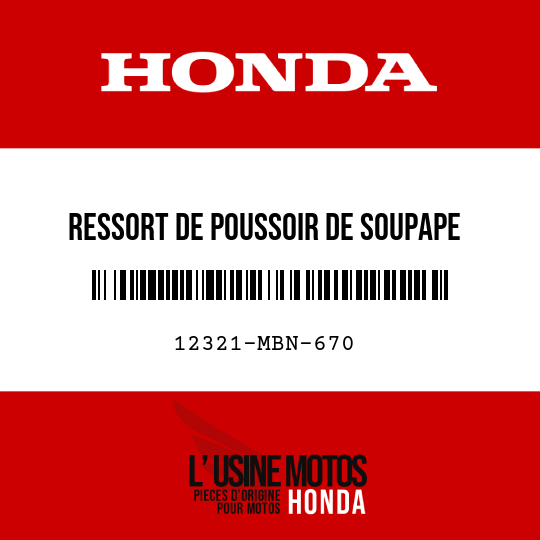 image de 12321-MBN-670 RESSORT DE POUSSOIR DE SOUPAPE