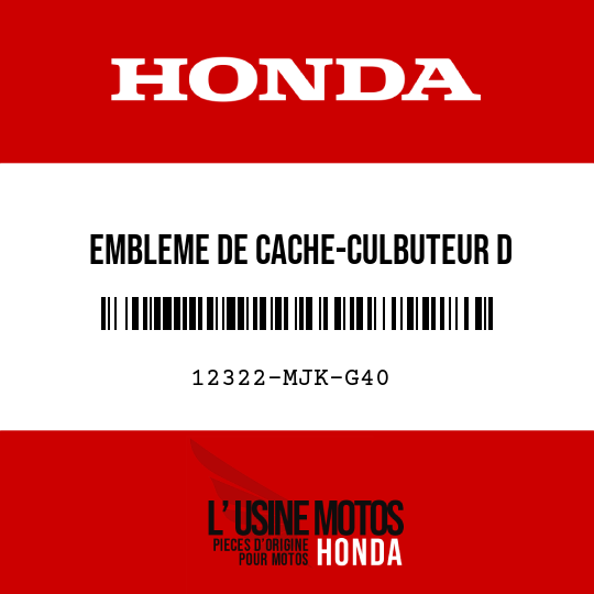 image de 12322-MJK-G40 EMBLEME DE CACHE-CULBUTEUR D