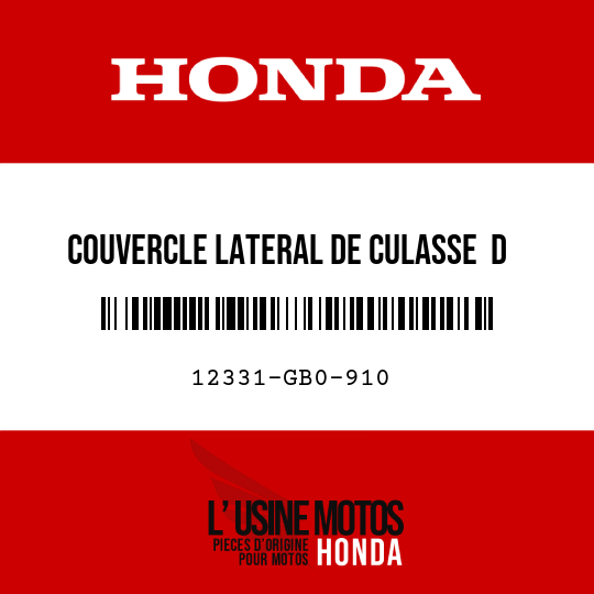 image de 12331-GB0-910 COUVERCLE LATERAL DE CULASSE  D