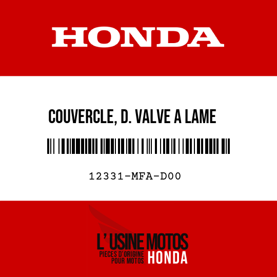 image de 12331-MFA-D00 COUVERCLE, D. VALVE A LAME