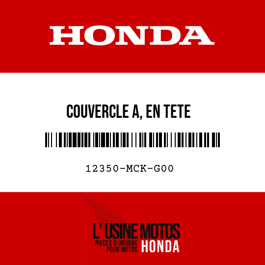 image de 12350-MCK-G00 COUVERCLE A, EN TETE