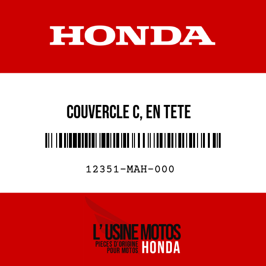 image de 12351-MAH-000 COUVERCLE C, EN TETE