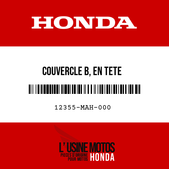 image de 12355-MAH-000 COUVERCLE B, EN TETE