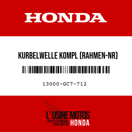 image de 13000-GC7-712 KURBELWELLE KOMPL (RAHMEN-NR)