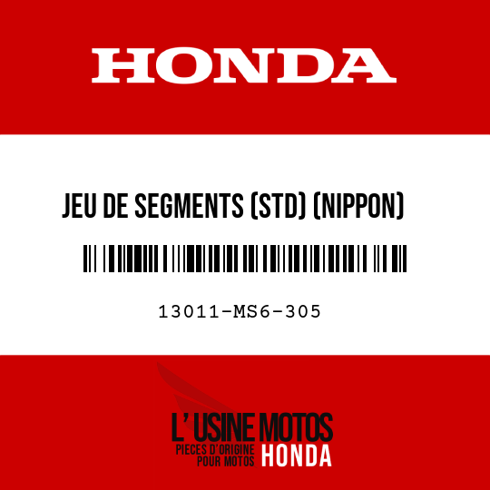 image de 13011-MS6-305 JEU DE SEGMENTS (STD) (NIPPON)