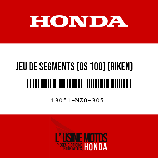 image de 13051-MZ0-305 JEU DE SEGMENTS (OS 100) (RIKEN)