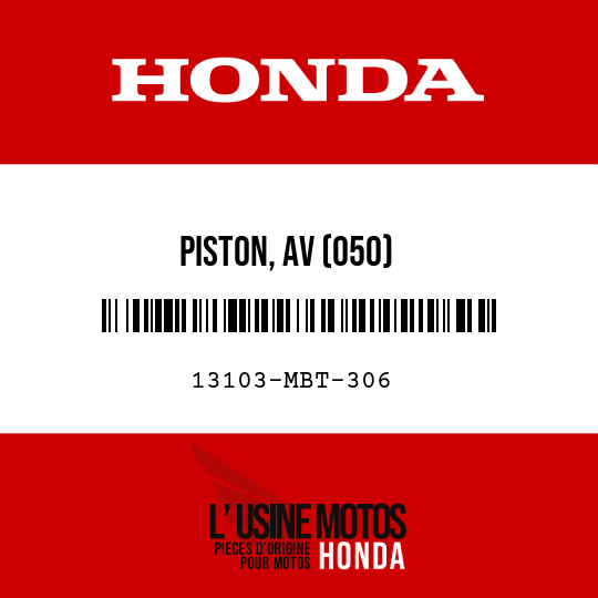 image de 13103-MBT-306 PISTON, AV (050)