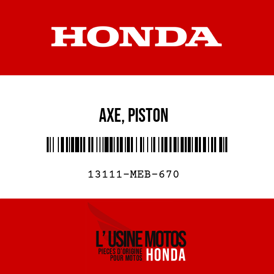 image de 13111-MEB-670 AXE, PISTON