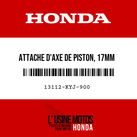 image de 13112-KYJ-900 ATTACHE D'AXE DE PISTON, 17MM