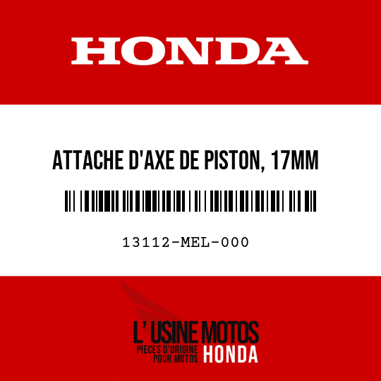 image de 13112-MEL-000 ATTACHE D'AXE DE PISTON, 17MM