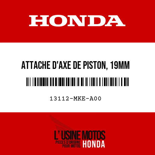 image de 13112-MKE-A00 ATTACHE D'AXE DE PISTON, 19MM
