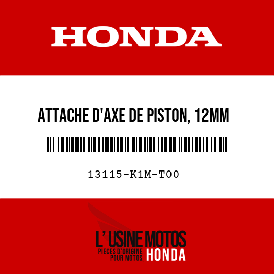 image de 13115-K1M-T00 ATTACHE D'AXE DE PISTON, 12MM