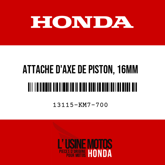 image de 13115-KM7-700 ATTACHE D'AXE DE PISTON, 16MM