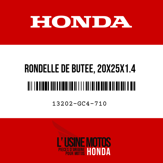 image de 13202-GC4-710 RONDELLE DE BUTEE, 20X25X1.4