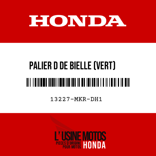 image de 13227-MKR-DH1 PALIER D DE BIELLE (VERT)
