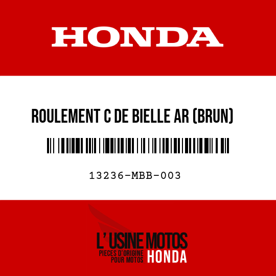 image de 13236-MBB-003 ROULEMENT C DE BIELLE AR (BRUN)