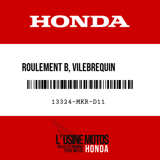 image de 13324-MKR-D11 ROULEMENT B, VILEBREQUIN      INFERIEUR (BRUN)
