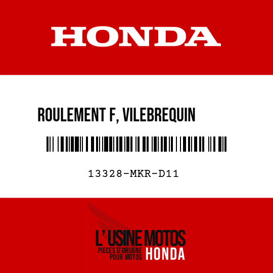 image de 13328-MKR-D11 ROULEMENT F, VILEBREQUIN      INFERIEUR (ROUGE)