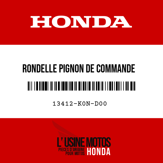 image de 13412-K0N-D00 RONDELLE PIGNON DE COMMANDE   PRIMAIRE