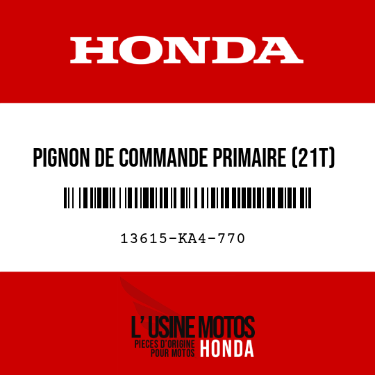 image de 13615-KA4-770 PIGNON DE COMMANDE PRIMAIRE (21T)