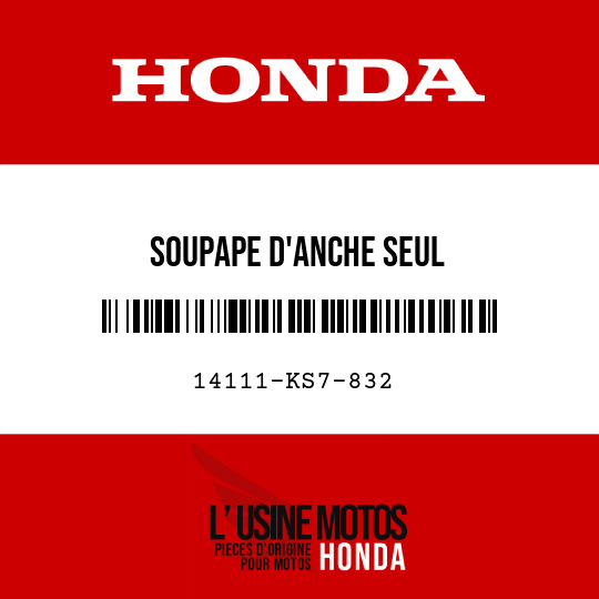 image de 14111-KS7-832 SOUPAPE D'ANCHE SEUL