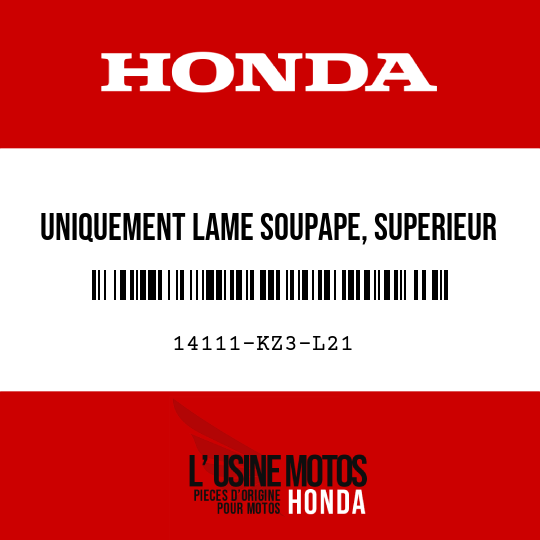 image de 14111-KZ3-L21 UNIQUEMENT LAME SOUPAPE, SUPERIEUR