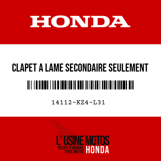 image de 14112-KZ4-L31 CLAPET A LAME SECONDAIRE SEULEMENT