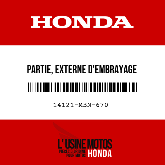 image de 14121-MBN-670 PARTIE, EXTERNE D'EMBRAYAGE DED'ECOMPRESSION