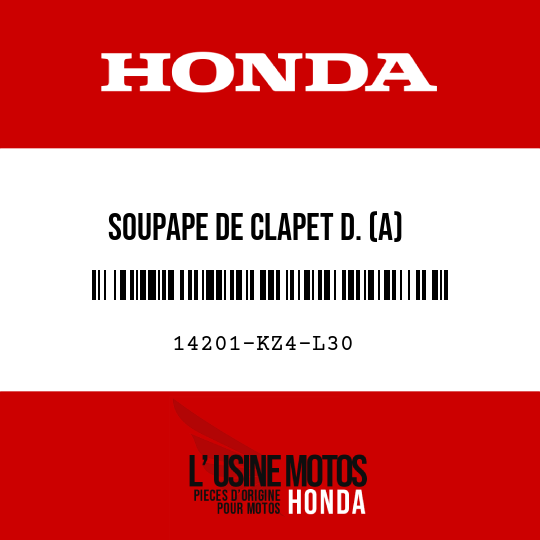 image de 14201-KZ4-L30 SOUPAPE DE CLAPET D. (A)