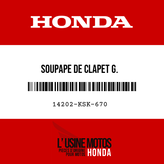 image de 14202-KSK-670 SOUPAPE DE CLAPET G.