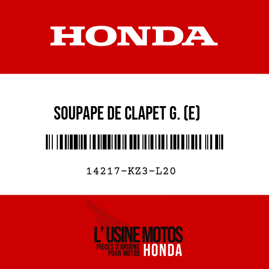 image de 14217-KZ3-L20 SOUPAPE DE CLAPET G. (E)