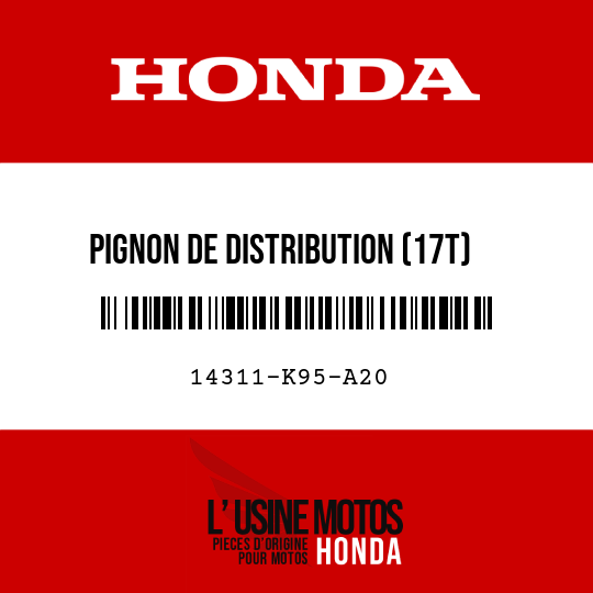 image de 14311-K95-A20 PIGNON DE DISTRIBUTION (17T)