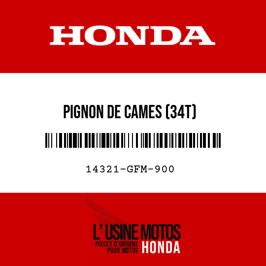 image de 14321-GFM-900 PIGNON DE CAMES (34T)