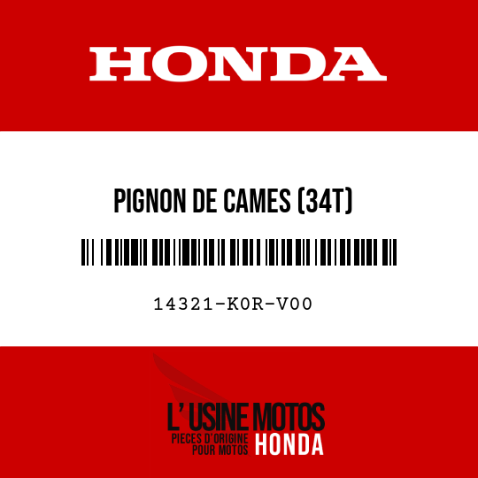image de 14321-K0R-V00 PIGNON DE CAMES (34T)