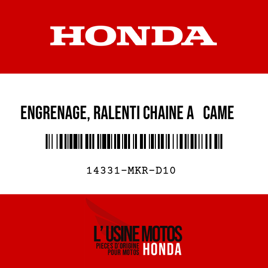 image de 14331-MKR-D10 ENGRENAGE, RALENTI CHAINE A   CAME (27T)