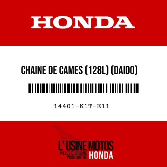 image de 14401-K1T-E11 CHAINE DE CAMES (128L) (DAIDO)
