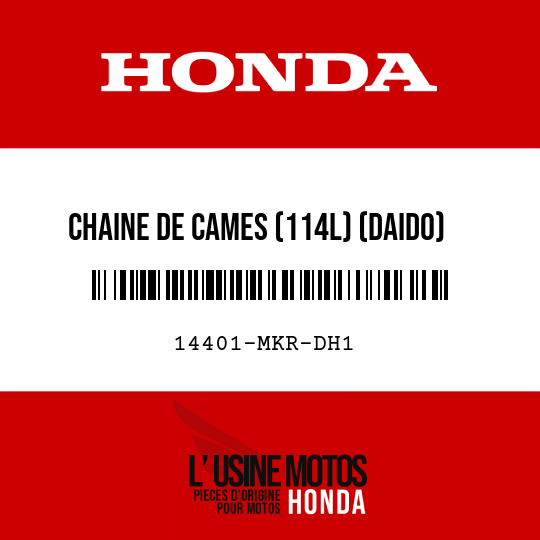 image de 14401-MKR-DH1 CHAINE DE CAMES (114L) (DAIDO) (SCHT-0412L SV)